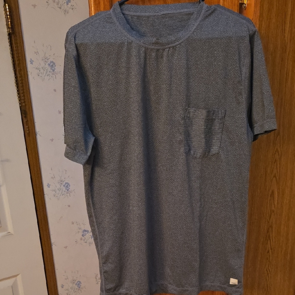 Vuori Heathered Blue Short Sleeve Tee